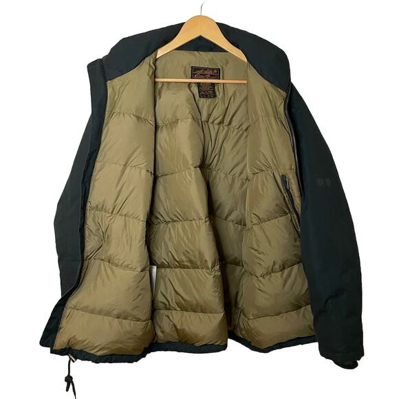 VTG Eddie Bauer Dark Green Premium Goose Down Expedition Parka Jacket Men Large - Picture 4 of 14